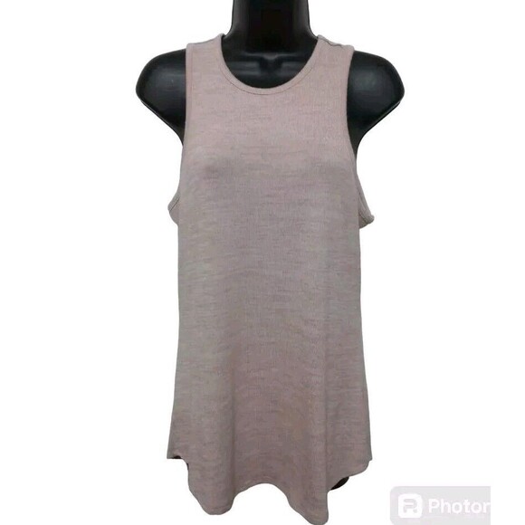 Catherine Malandrino M Sleeveless Knit Tank Top Tunic Soft Pink Stretch Comfort - Picture 1 of 12